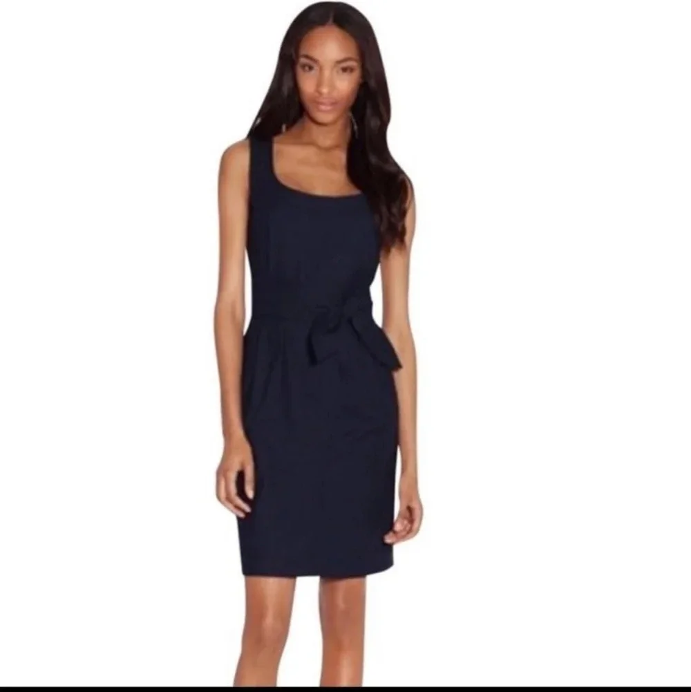 Tory Burch Leena tie Dress Normandy Blue size 8